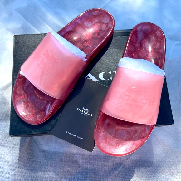 Coach Shoes - Coach brand new size 10 pink pool slides